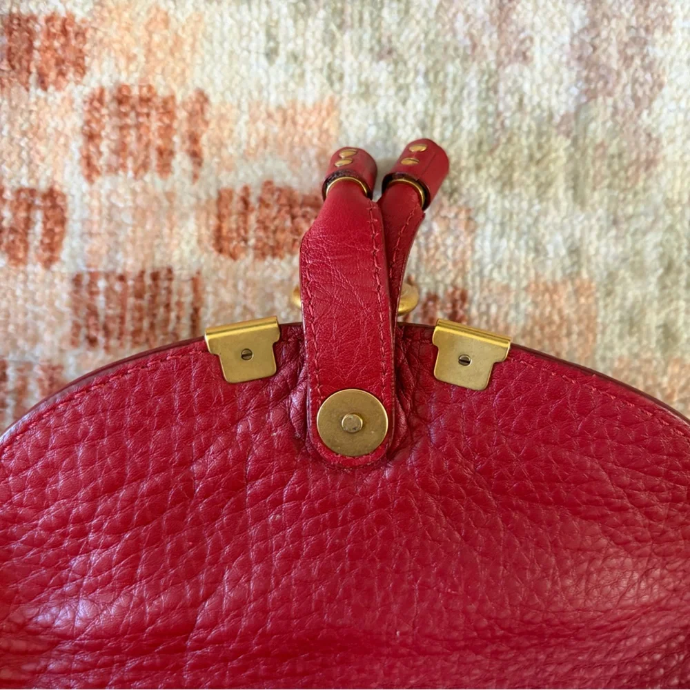 VGUC 2012 Chloe Mini Marcie Pochette Crossbody  Bag Purse Red Valentine's